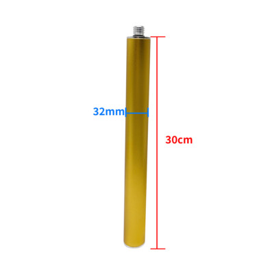 30CM Golden Yellow GPS Antenna Extension Pole 5/8 x 11 Thread  Diameter 32mm