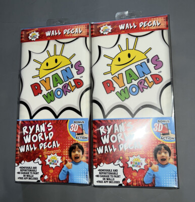 Lot of Bedroom Wall Decal 3D Action Removable Stickers Ryan’s World 