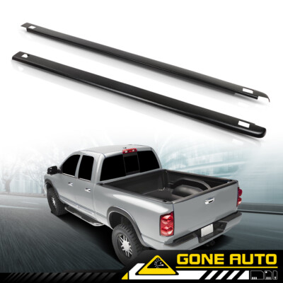 Black Bed Rail Cap Cover With Holes – Fits 2002-2009 Dodge Ram 1500/2500/3500 6'5" Bed (VR Auto Parts)