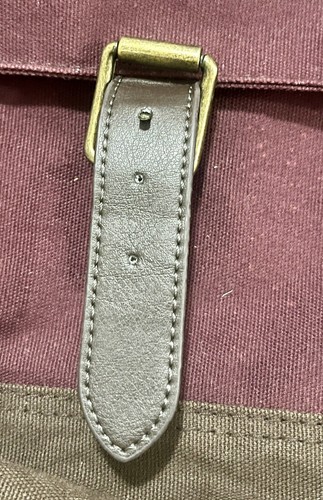 Borsa vintage Levi Strauss e azienda messenger per laptop tracolla in pelle fibbia - Foto 3 di 10