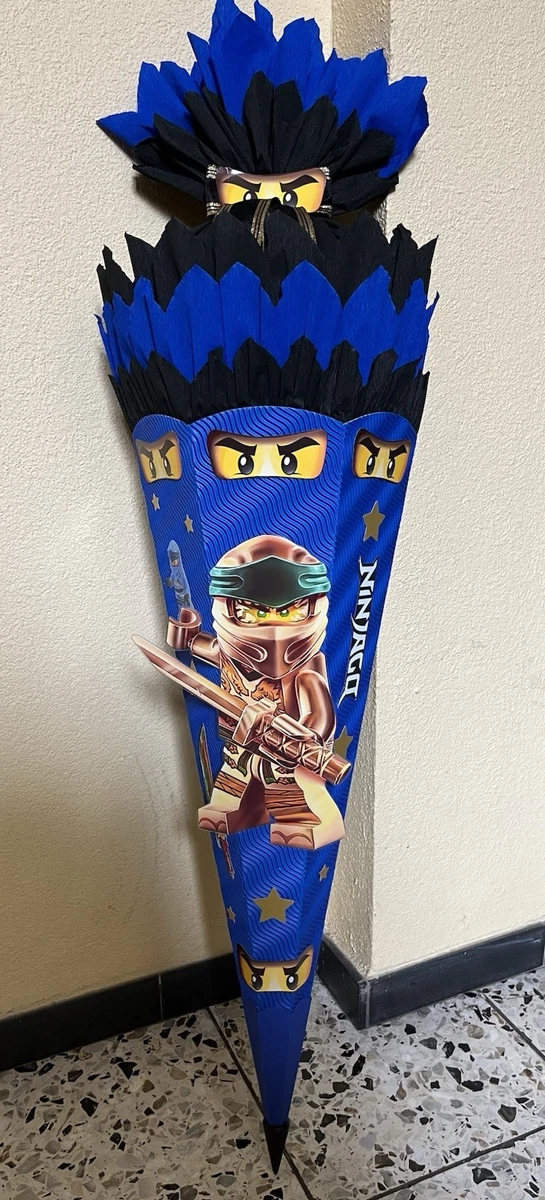 Schultüte Zuckertüte Ninja Ninjago Stoff Inkl.Papprohling 70cm ST7055