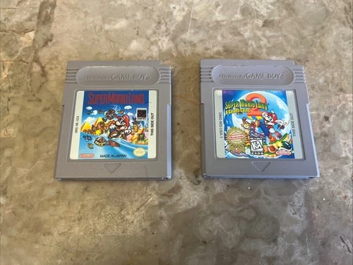 Super Mario Land 1 & 2 Gameboy Games - Authentic Tested And Working CLEAN!