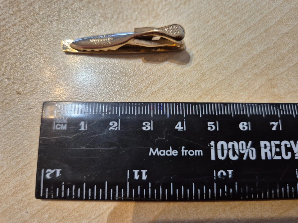 Vintage - Stratton/Nippy Clip Tie Clip and Cuff Link Set - circa. 1960's - Image 3 of 4