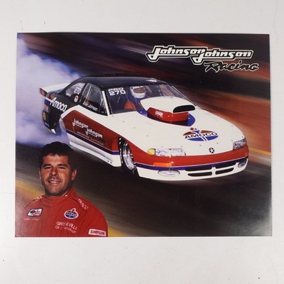 Allen Johnson NHRA Pro Stock Drag Racing Held Karte 1996 Dodge Avenger Amoco