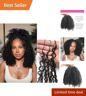 Transform Your Look: Knotless 16 Inch Afro Kinky Curly Feather Hair Extensions