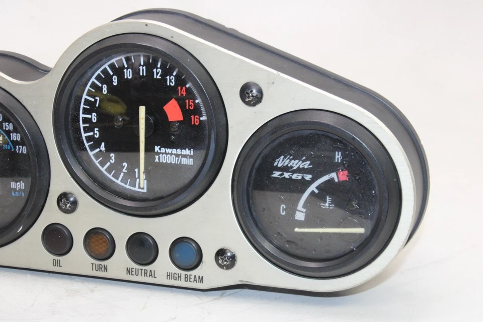 1995 KAWASAKI NINJA ZX6R ZX600F OEM SPEEDO TACH GAUGES CLUSTER SPEEDOMETER - Image 2 of 4