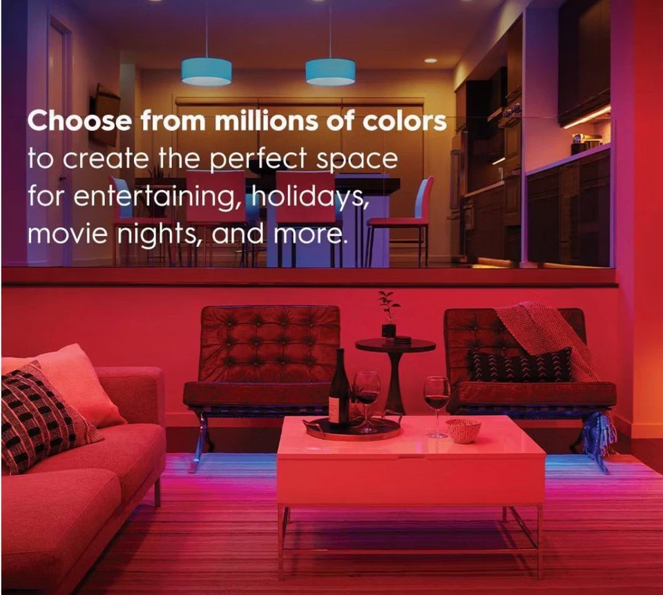 Smart LED 16ft Multicolor Light Strip, 1M+ Settings, Indoor Mood Lighting - Image 4 of 4