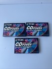 Tdk Cd Power High Bias 90min Blank Cassette Tape Lot of 3 New Sealed