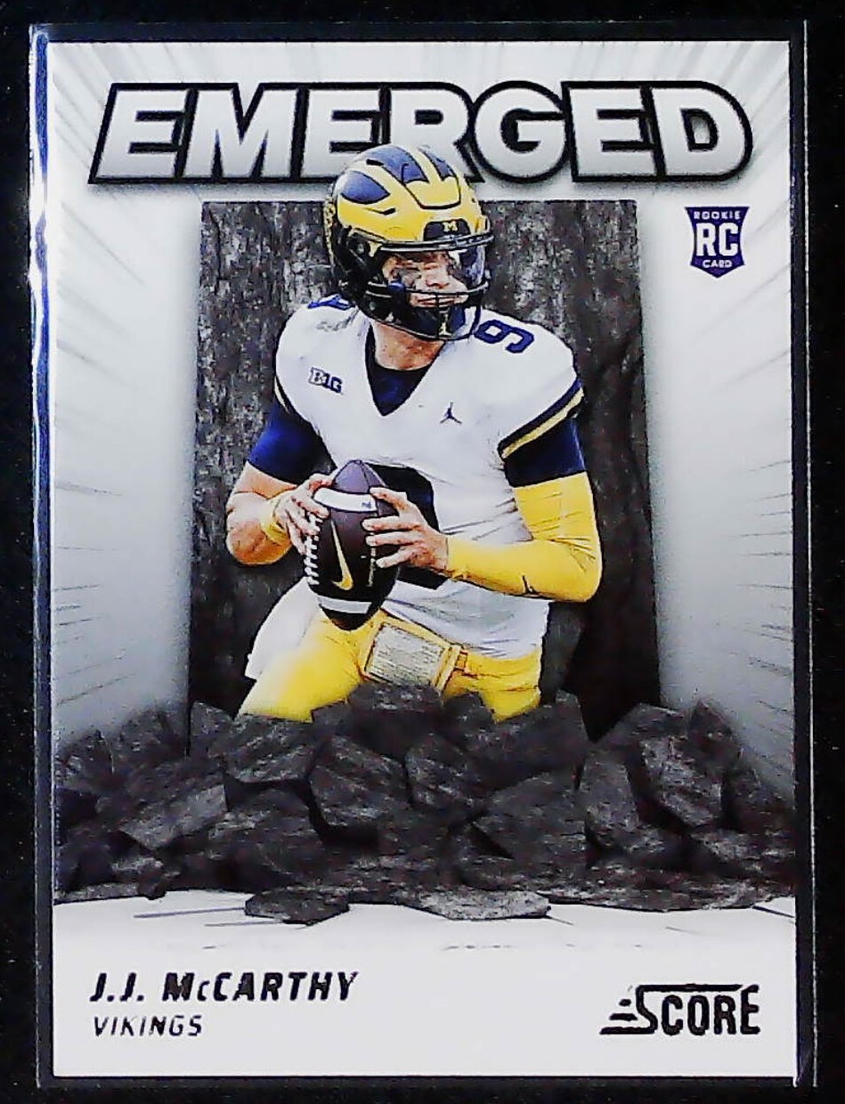 2024 Score J.J. McCarthy Emerged #EM-JMY Minnesota Vikings