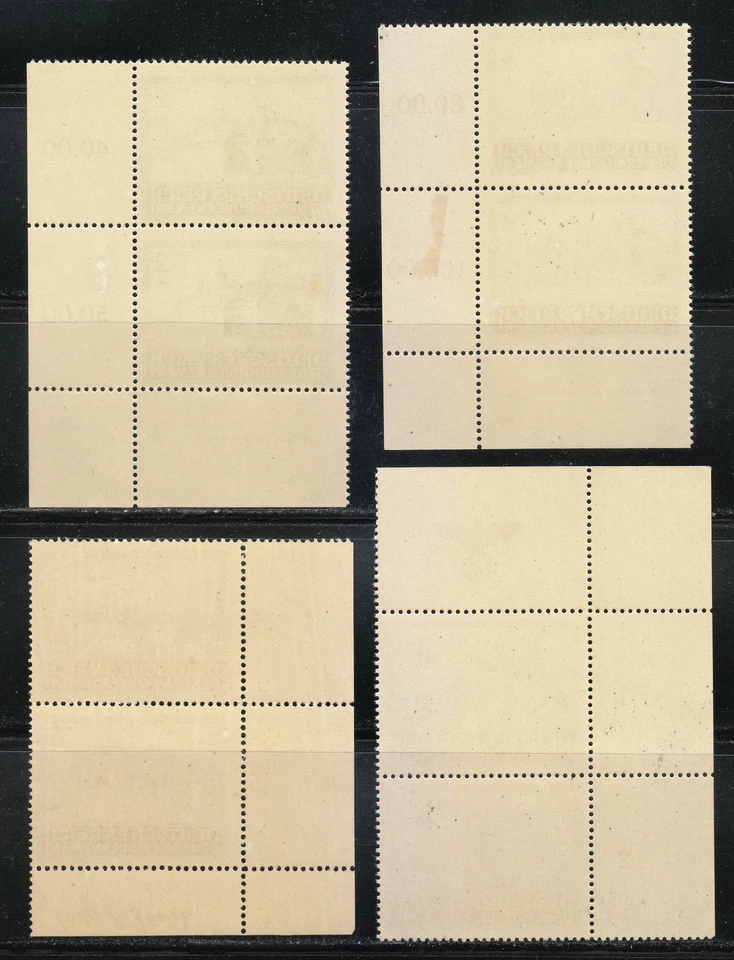 Poland Occupation WW2 pairs 1943 MNH Mi 113-116 Sc N100-N103 Architecture ** - Image 2 of 2