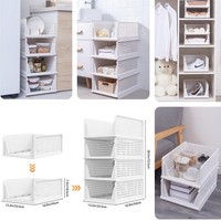 4 StüCk Schrank Kleiderschrank Organizer, Stapelbare Schrank Organizer