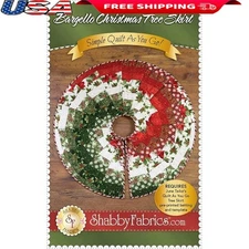 Quilt As You Go Tree Skirt Pre-Printed Batting Fun Sewing Project Fabric Decor