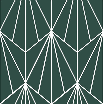 FP3926 Beryl Peel & Stick Floor Tiles Green Emerald 12''L X 12''W X 0.06''T