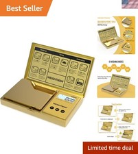Stylish Gold-Plated Digital Scale - Precision Weighing for Gemstone Enthusiasts