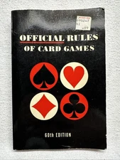 VINTAGE OFFICIAL RULES OF CARD GAMES 60th EDITION BOOK 1974 THE US PLAYING CARD