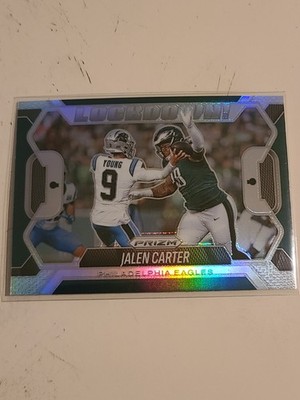 2025 Panini Prizm #17 Jalen Carter Lockdown! Silver Philadelphia Eagles