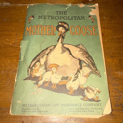 1920s Mother Goose PB Metropolitan Life Insurance Emma Clark Illustrated E89D