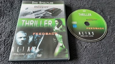 DVD Thriller Drei Spielfilme Beeper , Feedback , Alias...!!