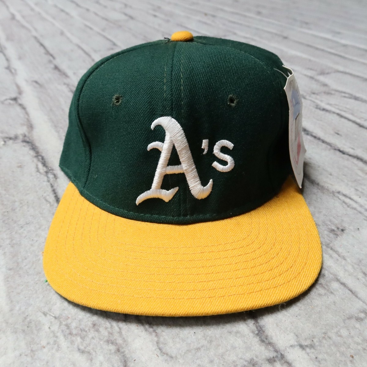 Vintage New 90s Oakland Athletics A's Wool Fitted Hat by Sports