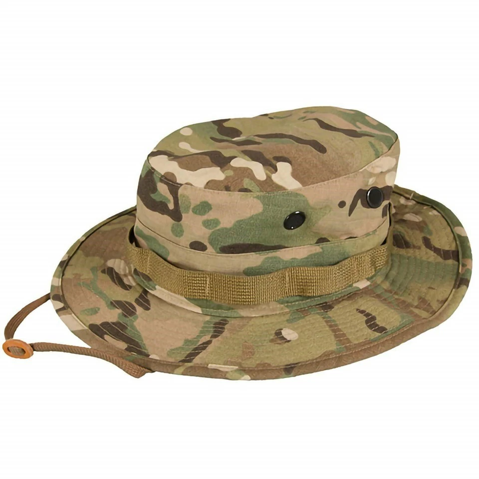 Military Camo Scorpion Boonie Cover - Army OCP Boonie Hat - USGI - Made in USA - Image 2 of 4