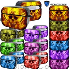 Cubierta protectora de llavero Demon Halloween Fire Evil para estuche AirPods 3/Pro/Pro2