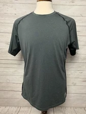 Second Skin Shirt Mens Large Gray Athletic Gym Workout Training Crossfit