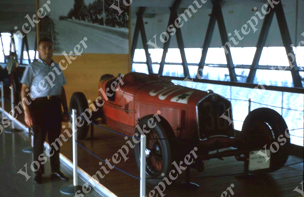 sl59 Original slide 1963 race cars showroom 357a