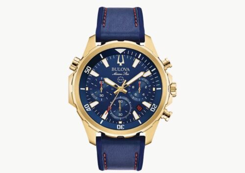 Bulova Marine Star Chronograph Blue Dial Men's Watch 97B168