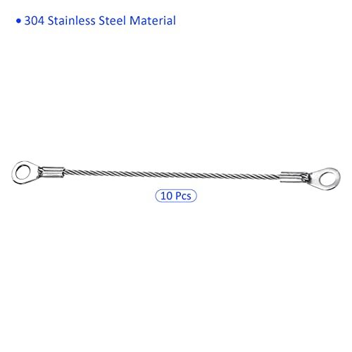 2mmx10cm Lanyard Security Cable Ropes 10pcs Apply To Outdoors 304 ...