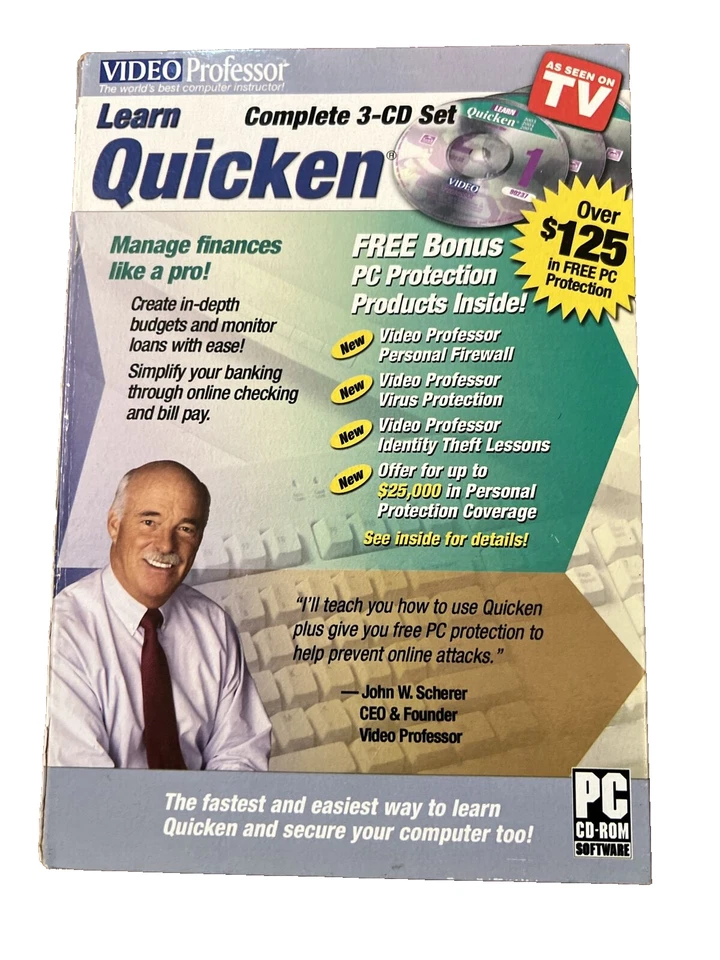 VIDEO PROFESSOR Learn Quicken Complete 3-CD Set - Manage Finances Like a Pro - Image 2 of 4