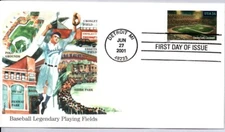 #3512 CINCINNATI REDS CROSLEY FIELD LEGENDARY BASEBALL FIELD EDKEN CACHET FDC