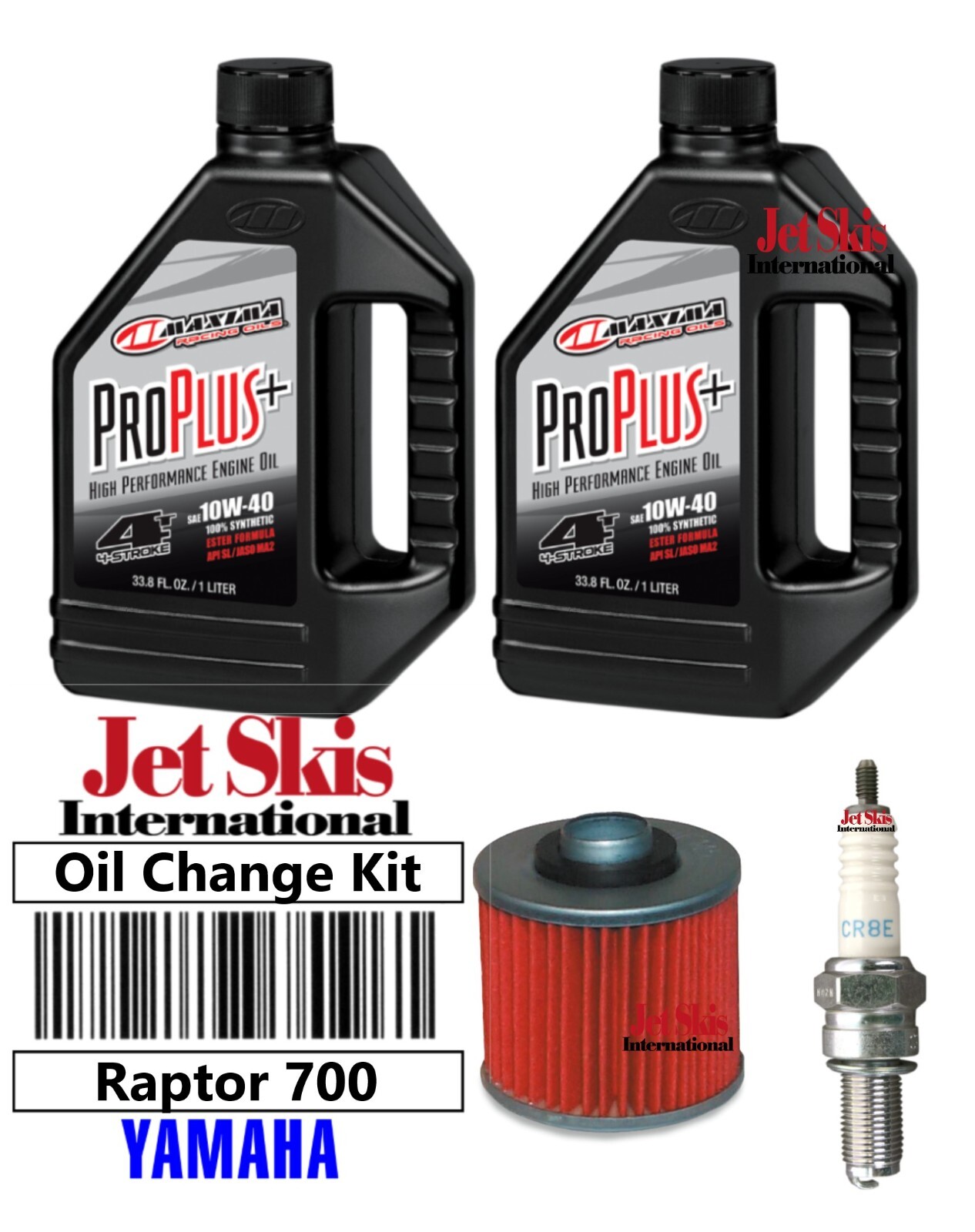 Yamaha 2006-2024 Raptor 700 700R Full Synthetic Oil Change Kit NGK Spark Plug