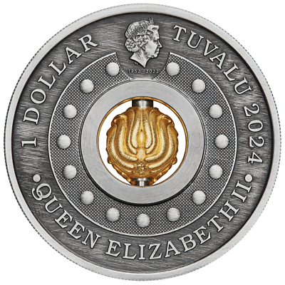 2024 Year of the Dragon 1oz SILVER $1 Lunar Rotating Charm