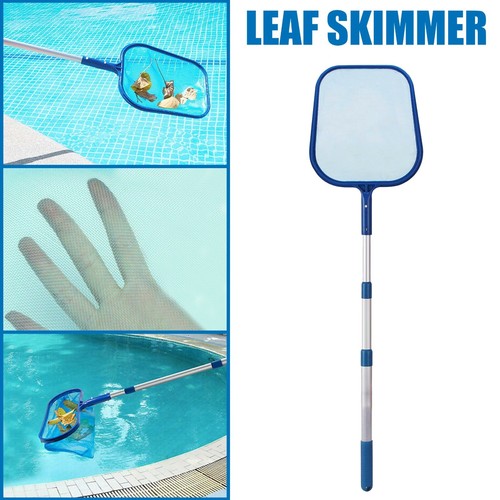 LEAF DEBRIS SKIMMER MESH NET SWIMMING POOL 3 WAY TELESCOPIC CLEANING WITH POLE - Picture 5 of 8