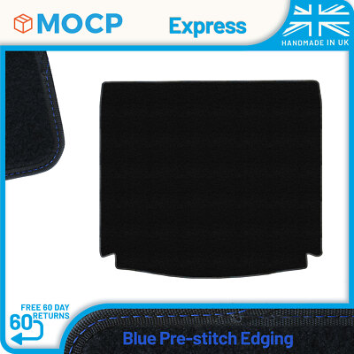 Express with Blue Pre-Stitch Trim Boot Mat to fit Mercedes A-Class V177 Saloo...