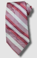  70 Calvin Klein Men's Pink Striped Silk Tie Classic Necktie 58 X 3