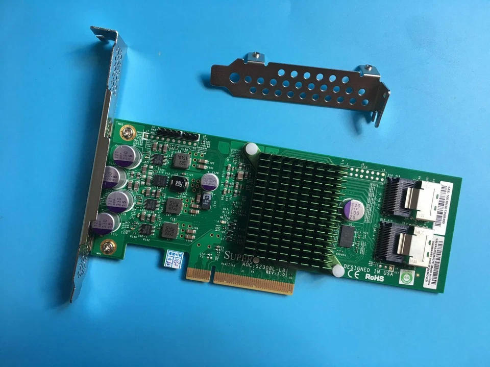 SuperMicro AOC-S2308L-L8i 8 Ports FW:P20 IT Mode PCIe RAID 6Gb/s Controller Card - Image 3 of 4