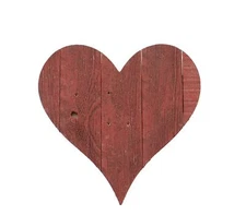 24 Red Reclaimed Wood Heart Wall Decor