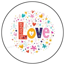 LOVE ENVELOPE SEALS LABELS STICKERS PARTY FAVORS