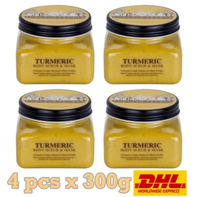 4 Pcs Beauty Buffet Body Scrub & Mask Scentio Very Thai Turmeric Spa Bright Skin