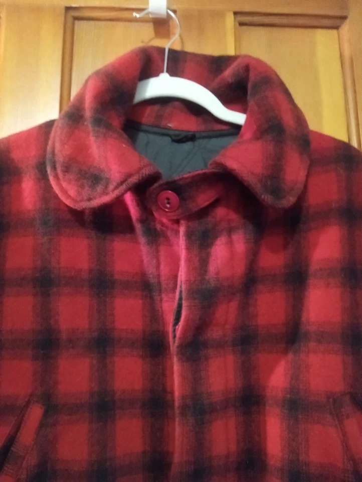 Vtg Woolrich Buffalo Plaid Hunting Set Wool Jacket Pants Suspenders & Hat 1980s - Image 4 of 4