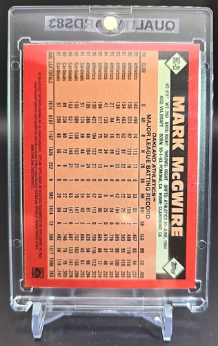 MARK MCGWIRE RAINBOW MOJO REFRACTOR CARD WITH CASE MLB OAKLAND ATHLETICS - Picture 4 of 4
