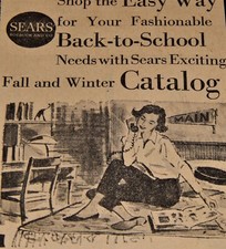Vintage Advertisement, PASCO, WA,1962, Sears & Roebuck, "Back To School Catalog"