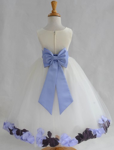 IVORY HOLIDAY CHRISTMAS ROSE PETAL WEDDING FLOWER GIRL DRESS 9M 2 4 6 8 10 12 14 - Picture 24 of 28