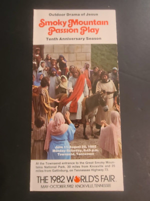 VTG Souvenir 1982 Worlds Fair SMOKY MOUNTAIN PASSION PLAY Brochure Knoxville TN