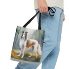 CafePress Borzoi Property Laws 2 Tote Bag - Natural Canvas, Reusable Shopping Bag (Choose Size)