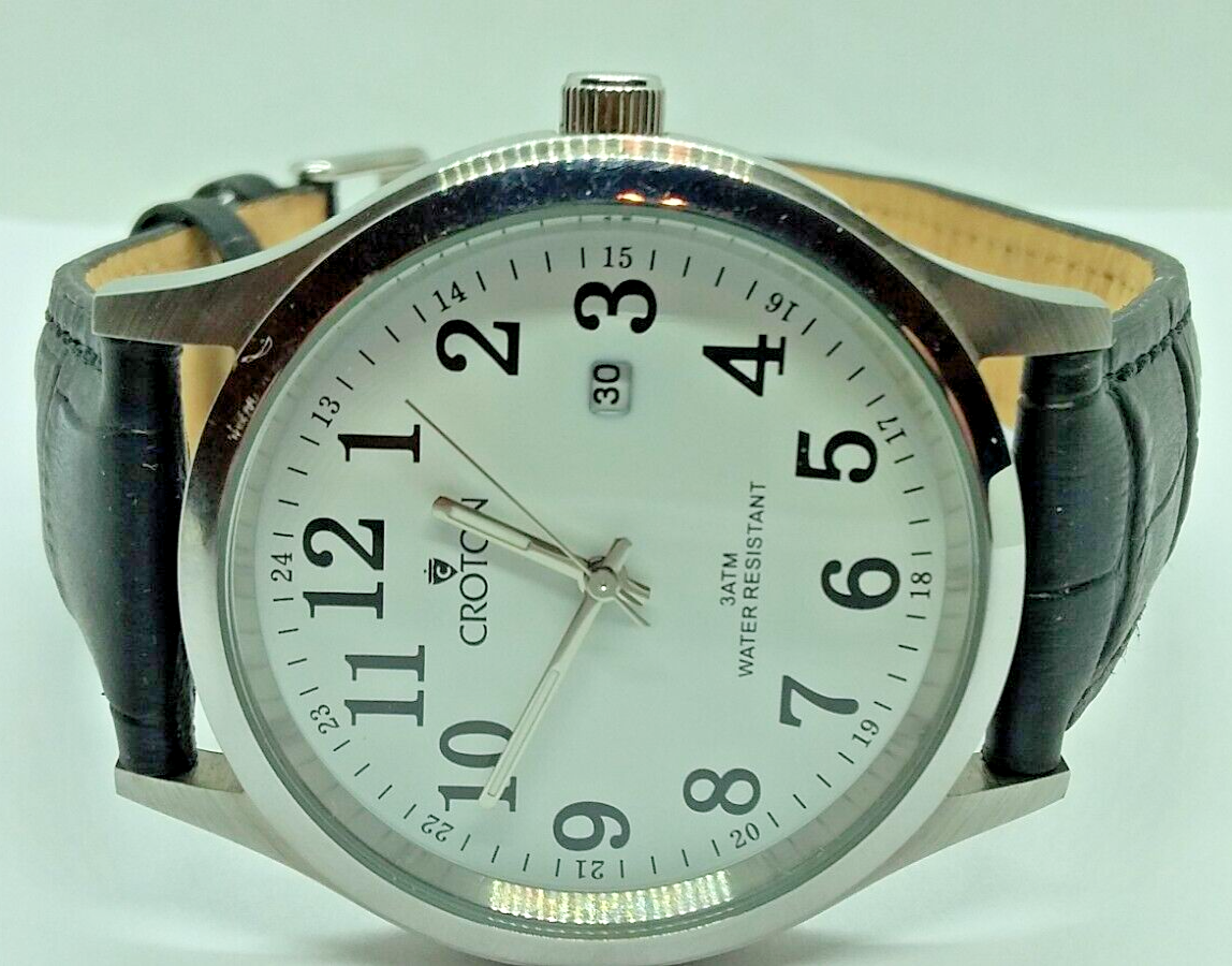 Croton, 42 mm, Men, CN307396, Qtz, 12/24 Dial, Date, Excellent Cond, Read Below! Croton, 42 mm, Men, CN307396, Qtz, 12/24 Dial, Date, Excellent Cond, Read Below!