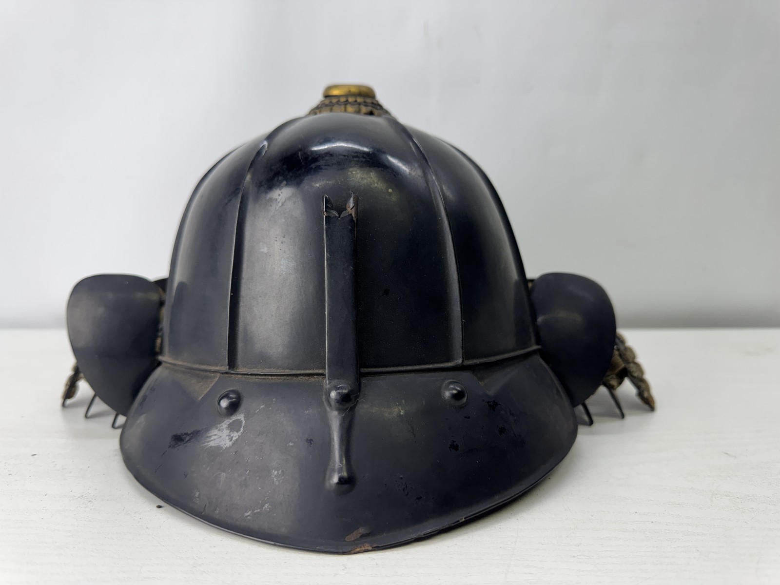 Y10026 KABUTO Hierro 8 Costuras Casco Yoroi Samurai Bushi Japón Antiguo Equipo de Armadura