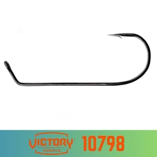 Victory Hook 10798 Round 60º Bass Hook Flat Eye Endura Needle Point 100 Pack New