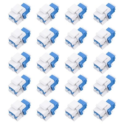 20 PCS LC/UPC Fiber Optic Coupler Keystone Jack for Patch Panels Wall Plates